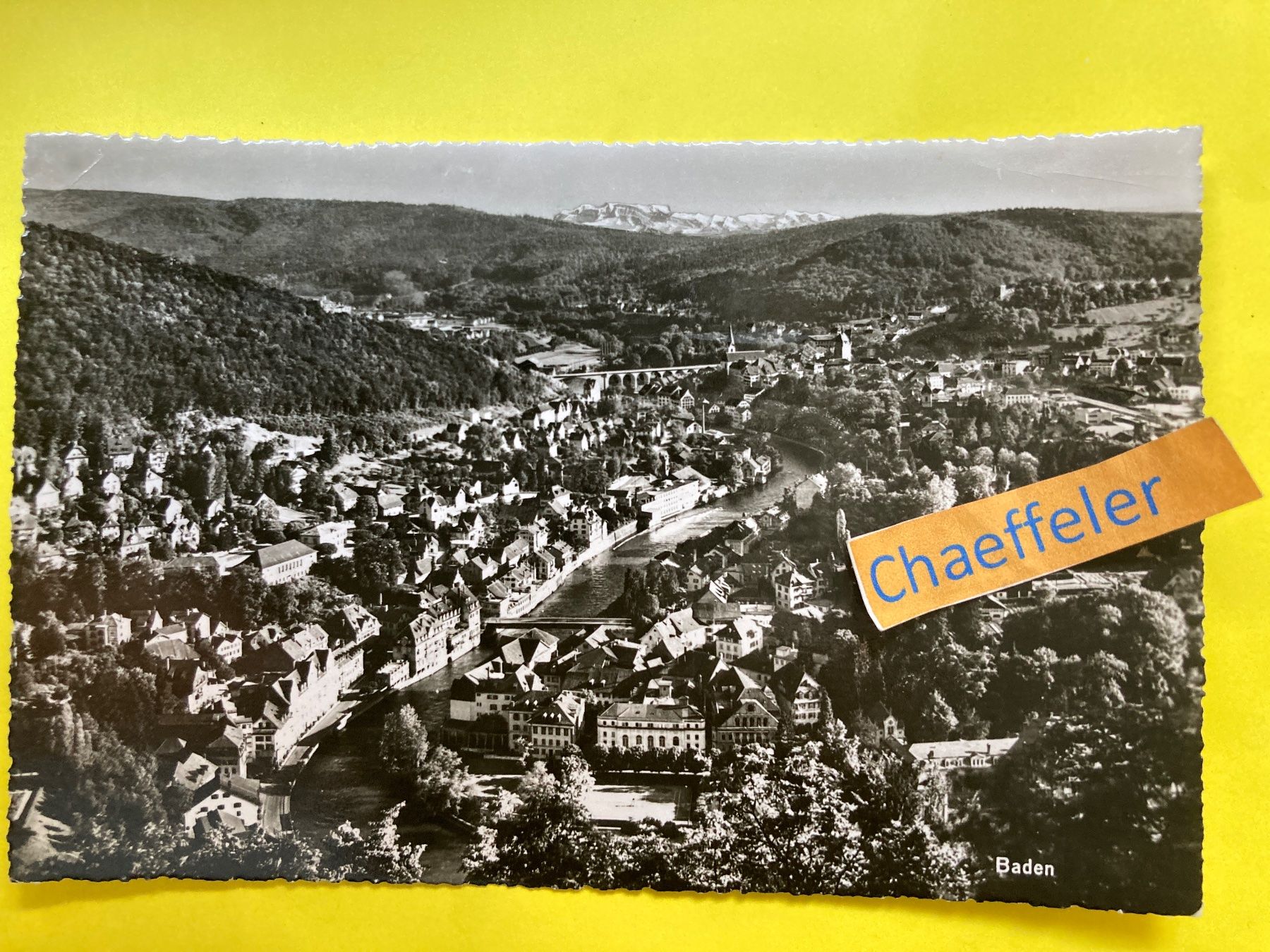 Ansichtskarten: 1953 Baden – Gebraucht aus Zürich von Chaeffeler