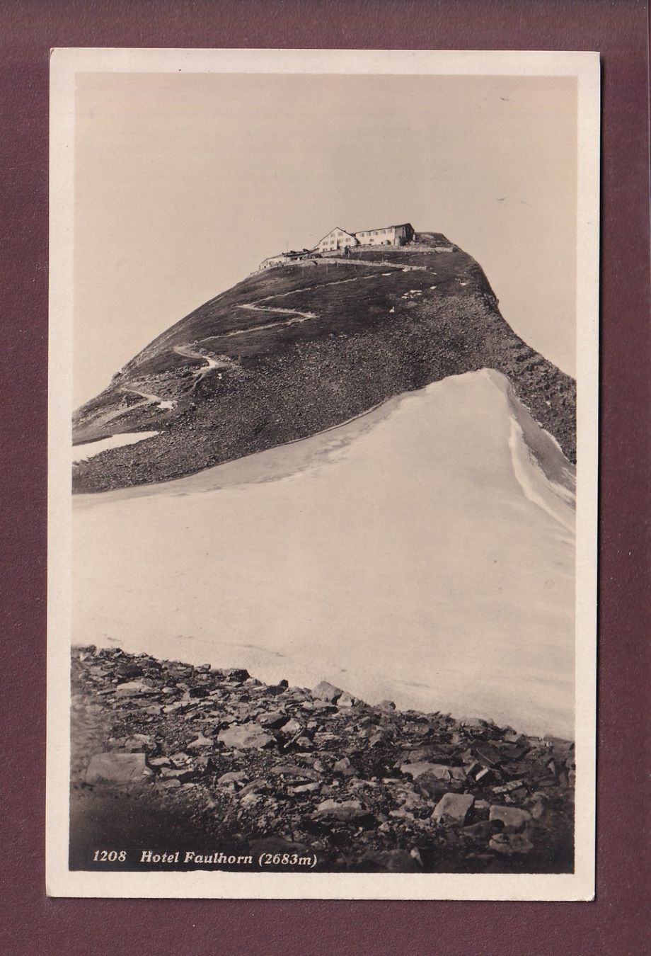 Cartes postales: Hotel FAULHORN - 1928 – D'occasion à Pully par nicecards