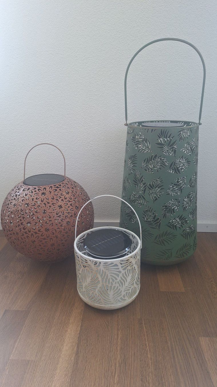 STT Lanterne: 3 x Solarlaterne / Solarlampe, Sunny Selection, STT, – Usato da Spreitenbach venduto da misi.m