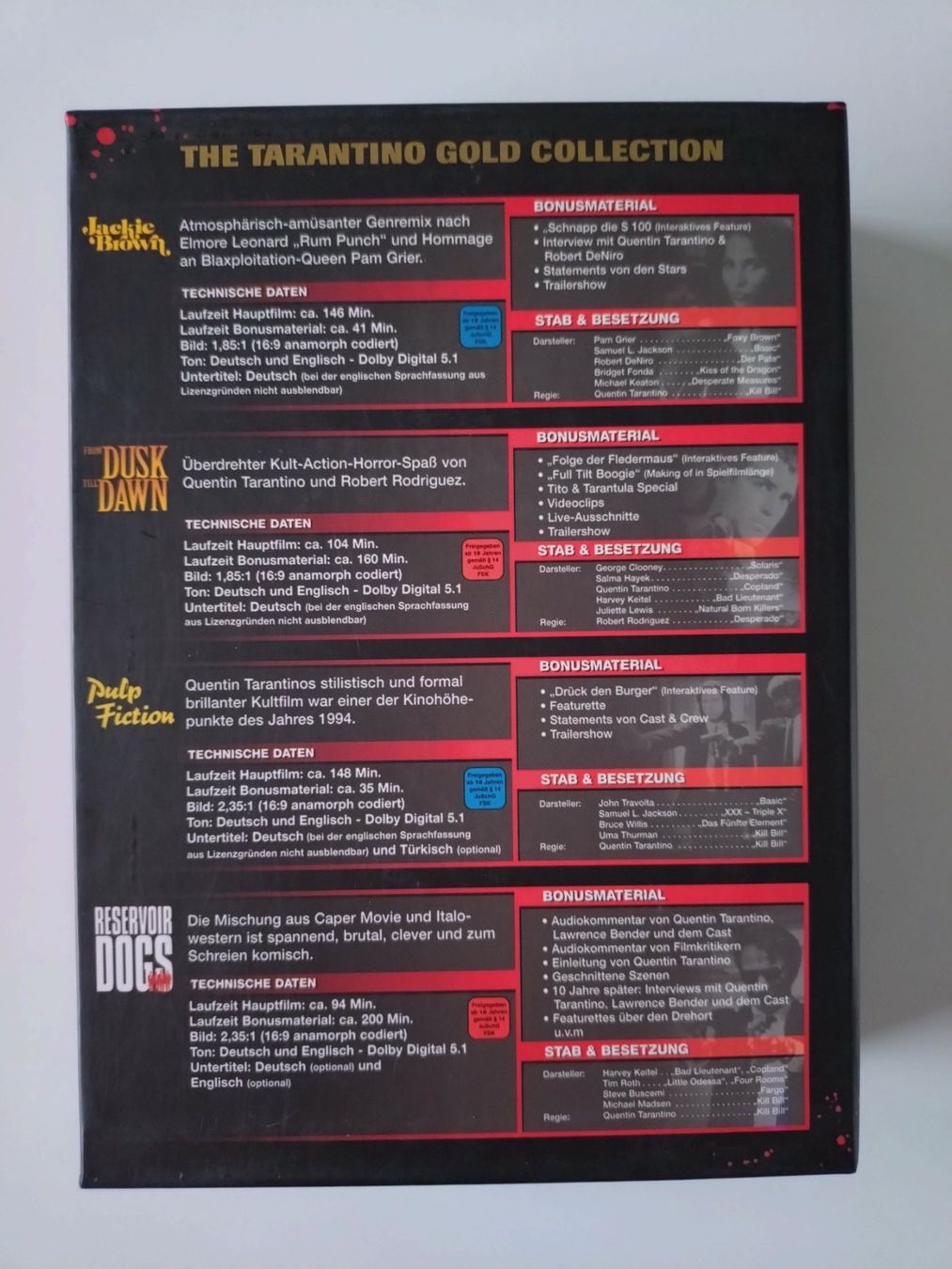 Tutti i DVDs: Quentin Tarantino Gold Collection DVD Box – Nuovo (secondo la descrizione) da Muri AG venduto da iguana-30 1