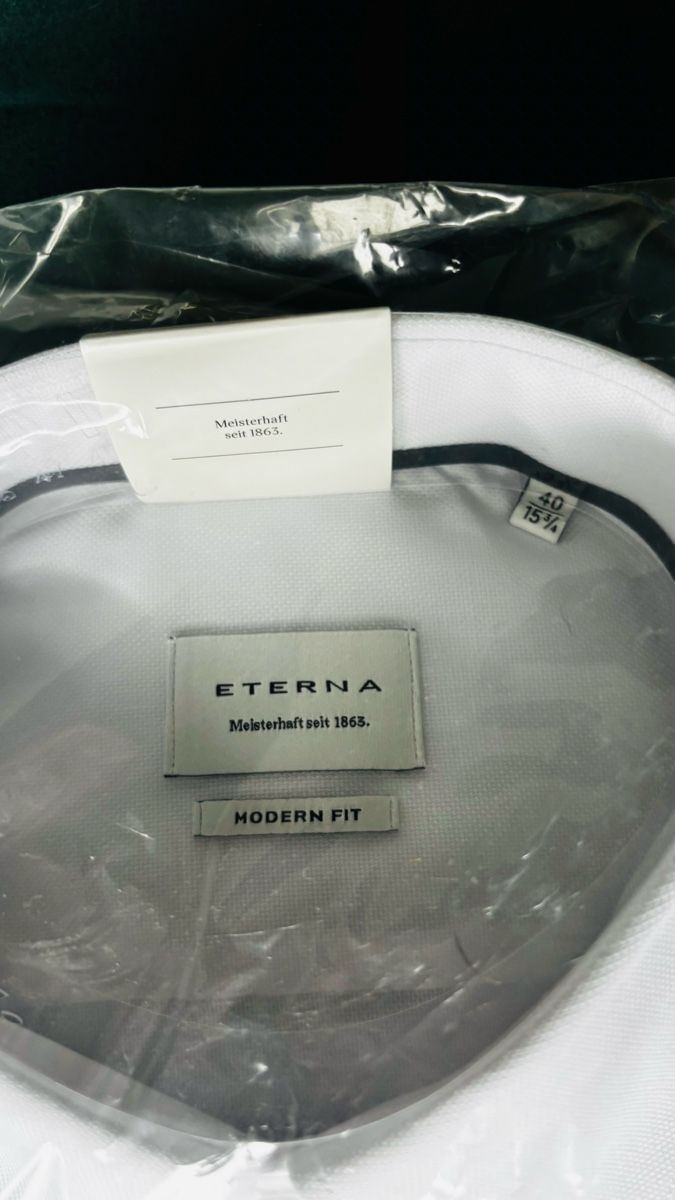 Eterna Camicie: Eterna Anzugs Hemd neu weiß – Nuovo e nell'imballaggio originale da Uster venduto da uai_g6vh 1