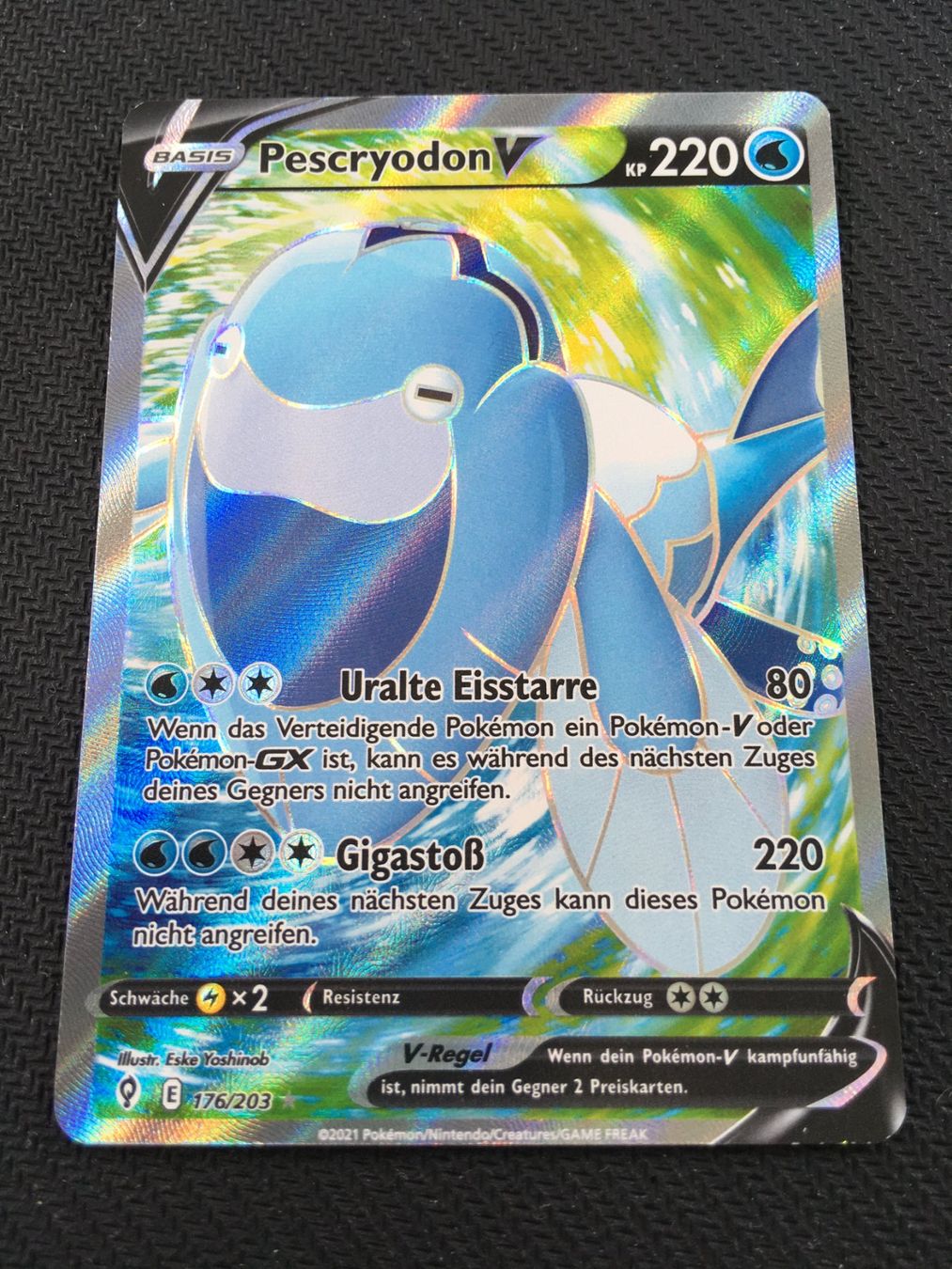 Pokémon Carte collezionabili: Pokemon - Pescryodon V - Drachenwandel EVS 176 -DE- – Nuovo (secondo la descrizione) da St.Gallen venduto da Punktchen01