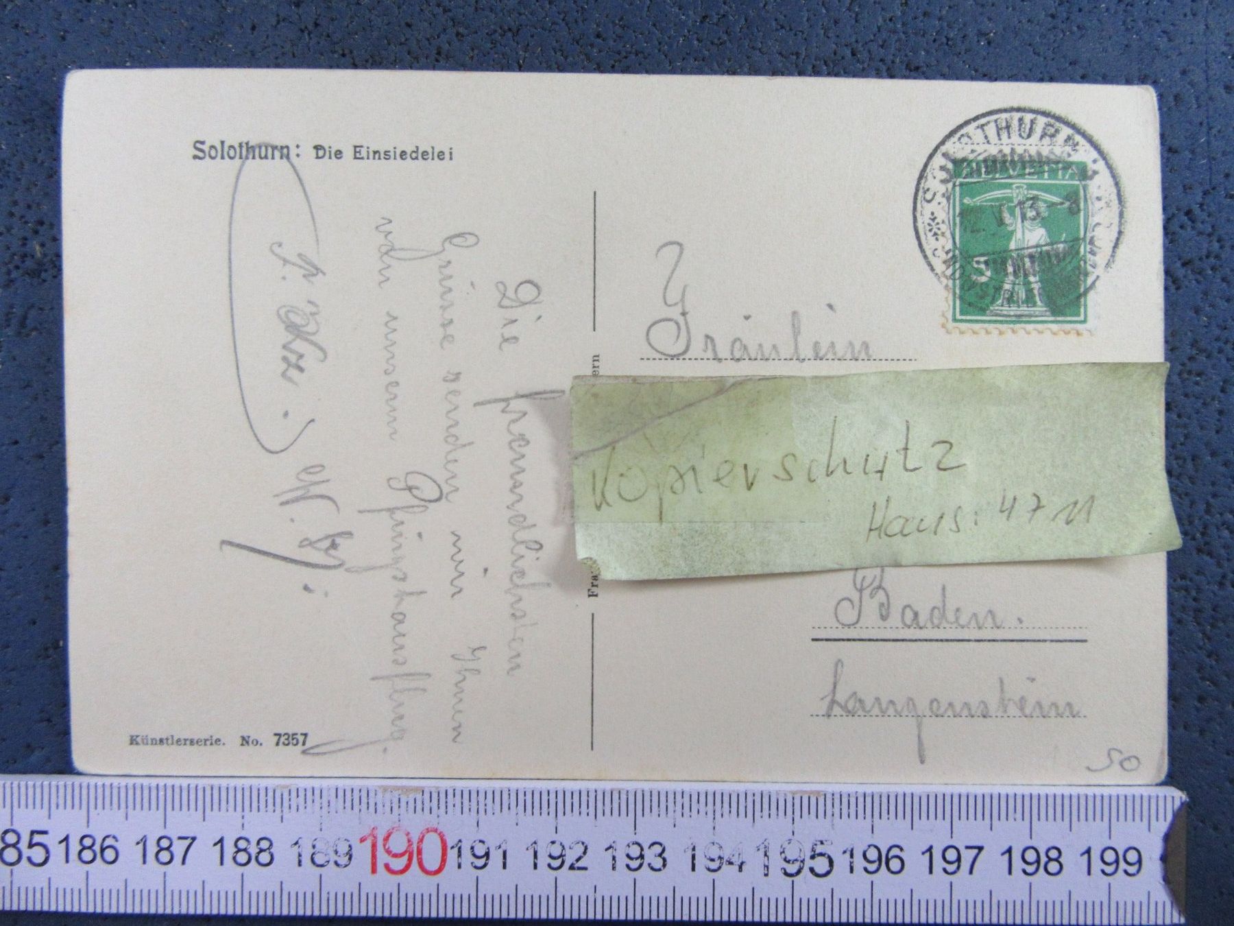 Cartoline postali: EINSIEDELEI BEI SOLOTHURN 1913 AK SO – Usato da Ettingen venduto da Hausi4711 1