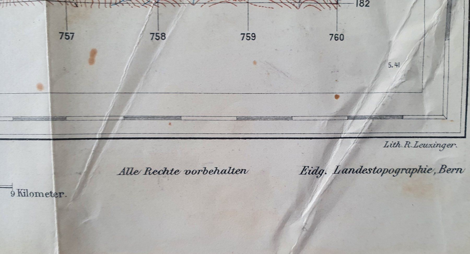 Cartine & Atlanti: Topgraphischer Atlas Schweiz - Chur, 1933 – Usato da Zürich venduto da Vesco01 3