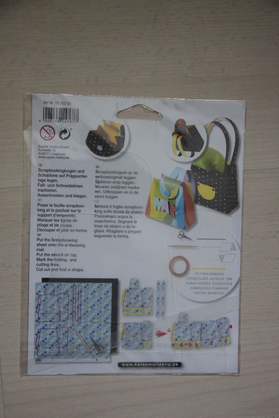 Sciablone: Rayher Paper Shape System Schablone Kleintasche Rucksack neu – Nuovo e nell'imballaggio originale da Walterswil SO venduto da Jerry_maus 1