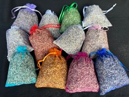 12 Lavendel - in eleganten Organzastoffsäckli - div. Farben
