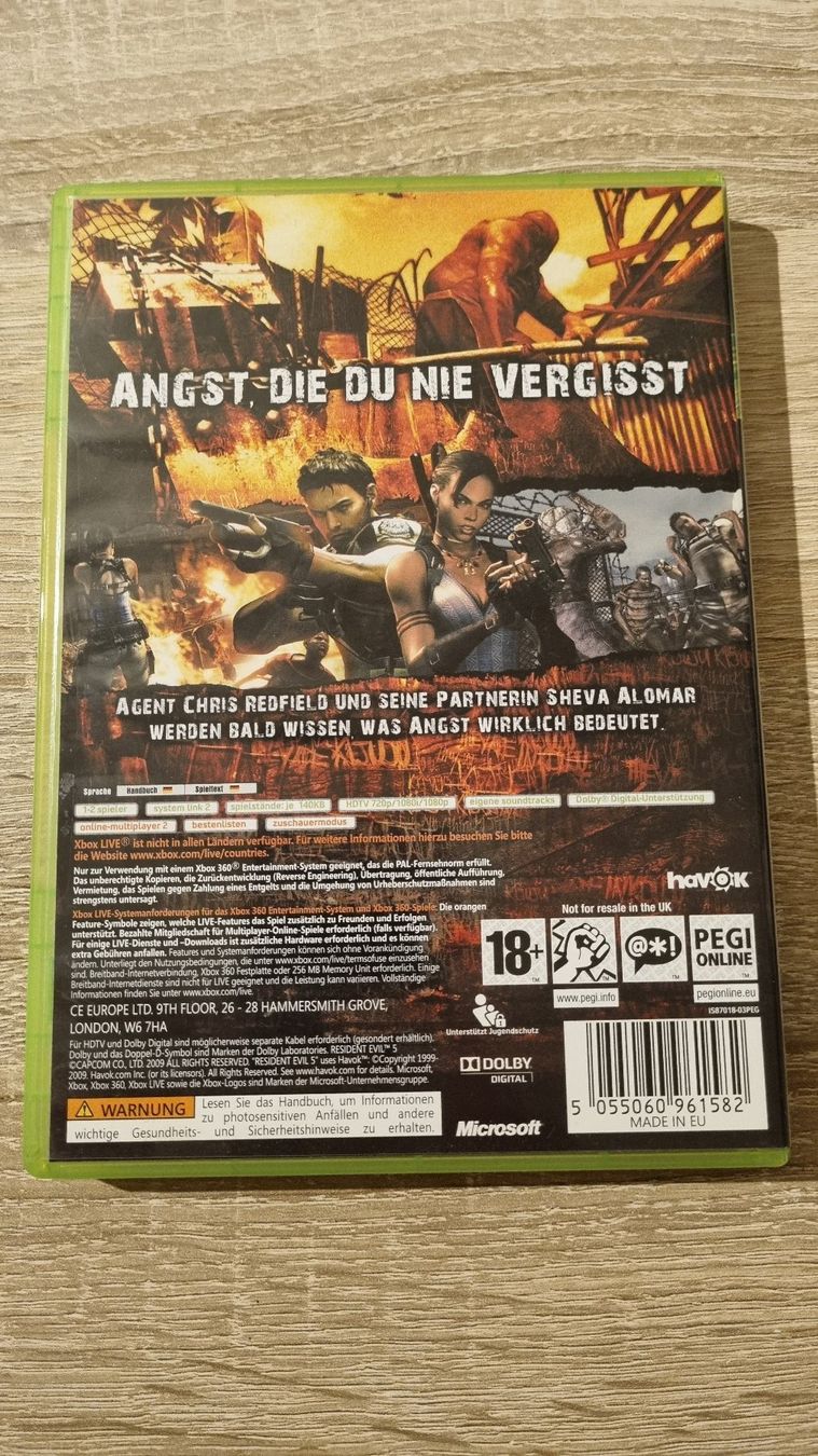 Giochi: Resident Evil 5 Xbox 360 – Usato da Hagenbuch ZH venduto da lecterr55 2