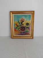 Nora Anderegg. Original Oelbild mit Rahmen 42x49cm.