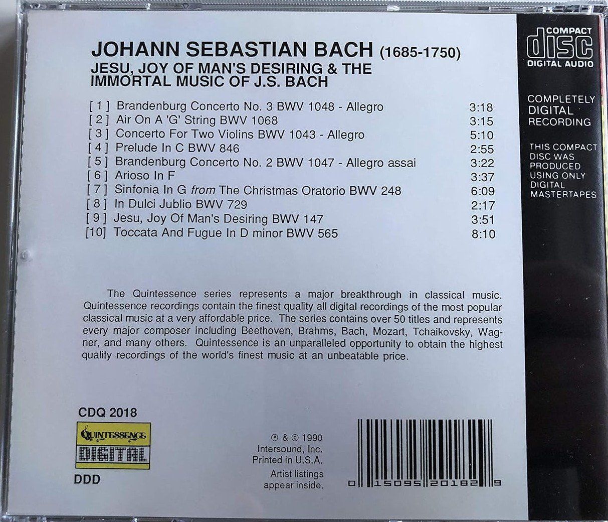 CD: CD  Bach, J.S. – Usato da Heimberg venduto da Rockenrol 1