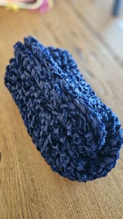 Handtasche Clutch blau samt trendy