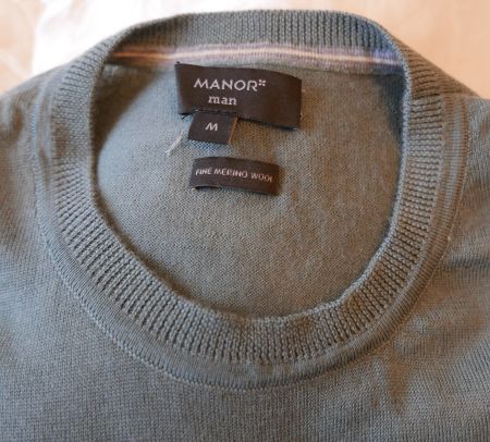 MANOR Pull 100% Laine Mérinos Emeraude (M)