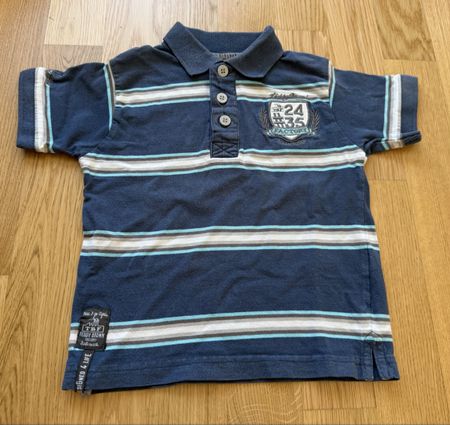 Teddy Brown Factory - Polo rayé, taille 26 mois