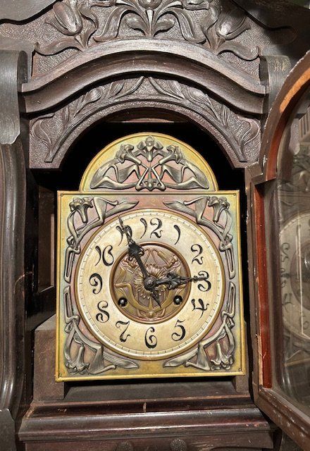 Montres: Prunkvolle Jugendstil-Wanduhr mit Halbstundenschlag – D'occasion à St. Niklausen LU par Seepferd11 2
