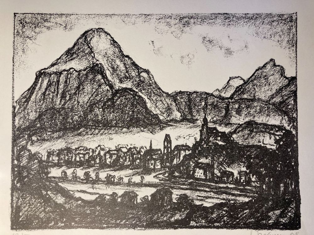 Lithografie von Fritz Brunner 1968 Kaufen auf Ricardo