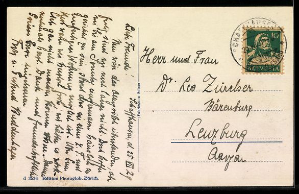 Ansichtskarten: Schaffhausen, Dampfer auf dem Fluss, Sta – Gebraucht aus Berlin von bartko-reher 1