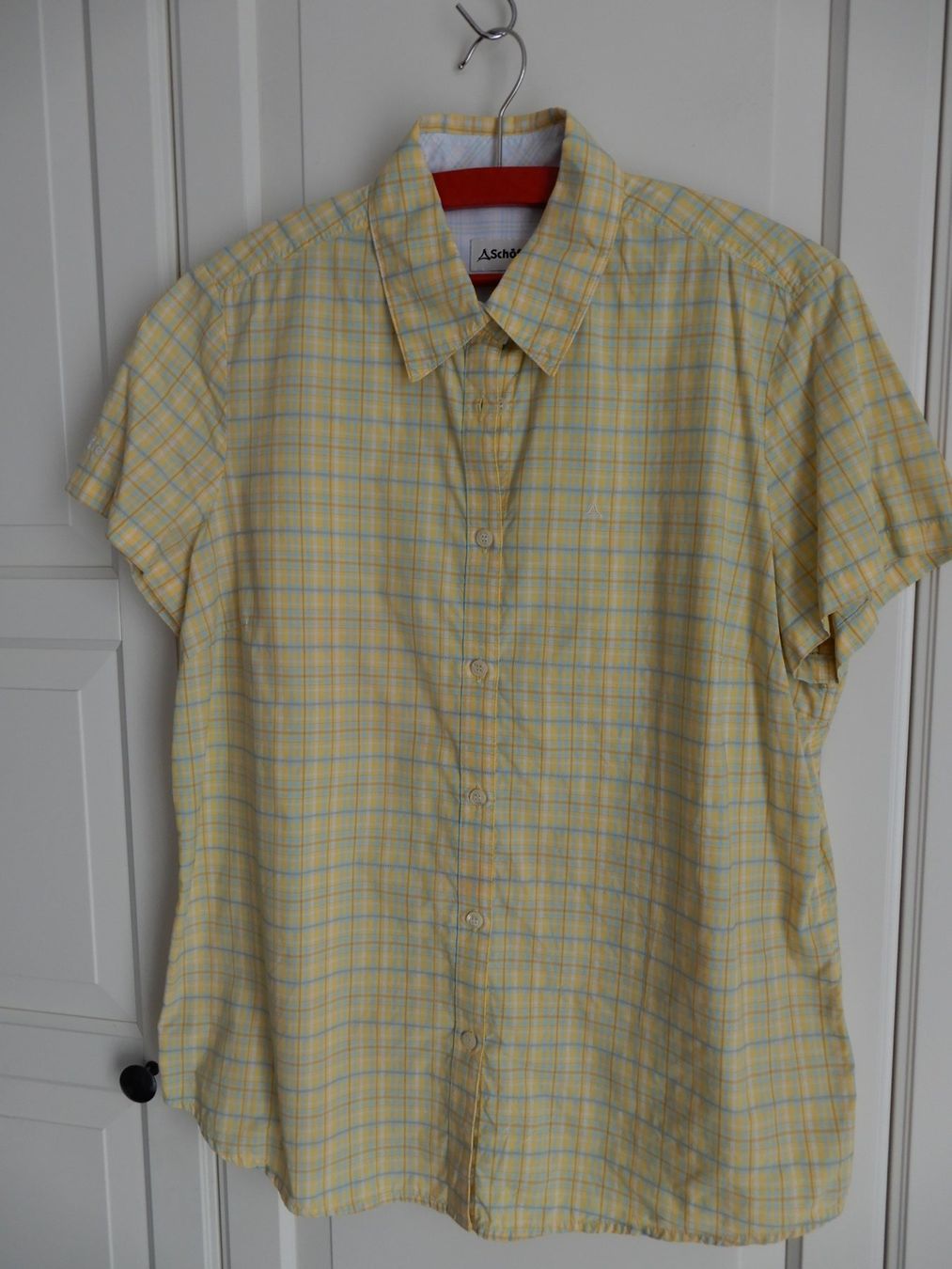 Schoeffel Blusen: Schöffel Bluse, Grösse 42, gelb-weiss-blau – Gebraucht aus Burgdorf von Liss