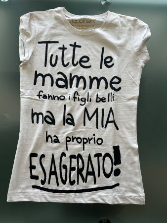 T-shirt Happiness femme blanc imprime taille S neuf