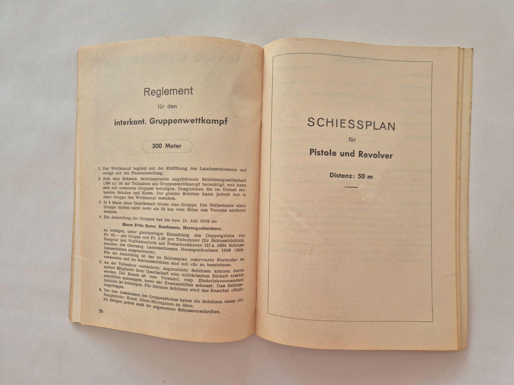 Bücher: Oberaarg. Landesschiessen Herzog-Buchsee 1938 Programm – Gebraucht aus Langendorf von zvonu161 5
