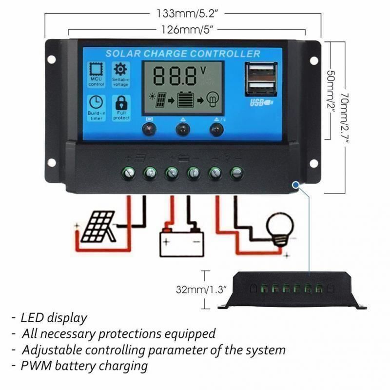 Solargeräte und Solarprodukte: Solarladeregler LCD Solar Regler 30A – Neu (gemäss Beschreibung) aus Thun von Laoye 4