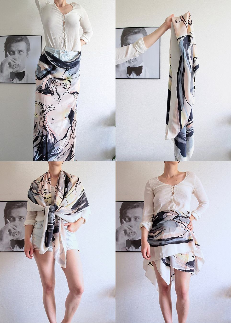 Foulard & Sciarpe: Seidentuch mit Helvetia Print – Usato da Buchs AG venduto da shoplio 7