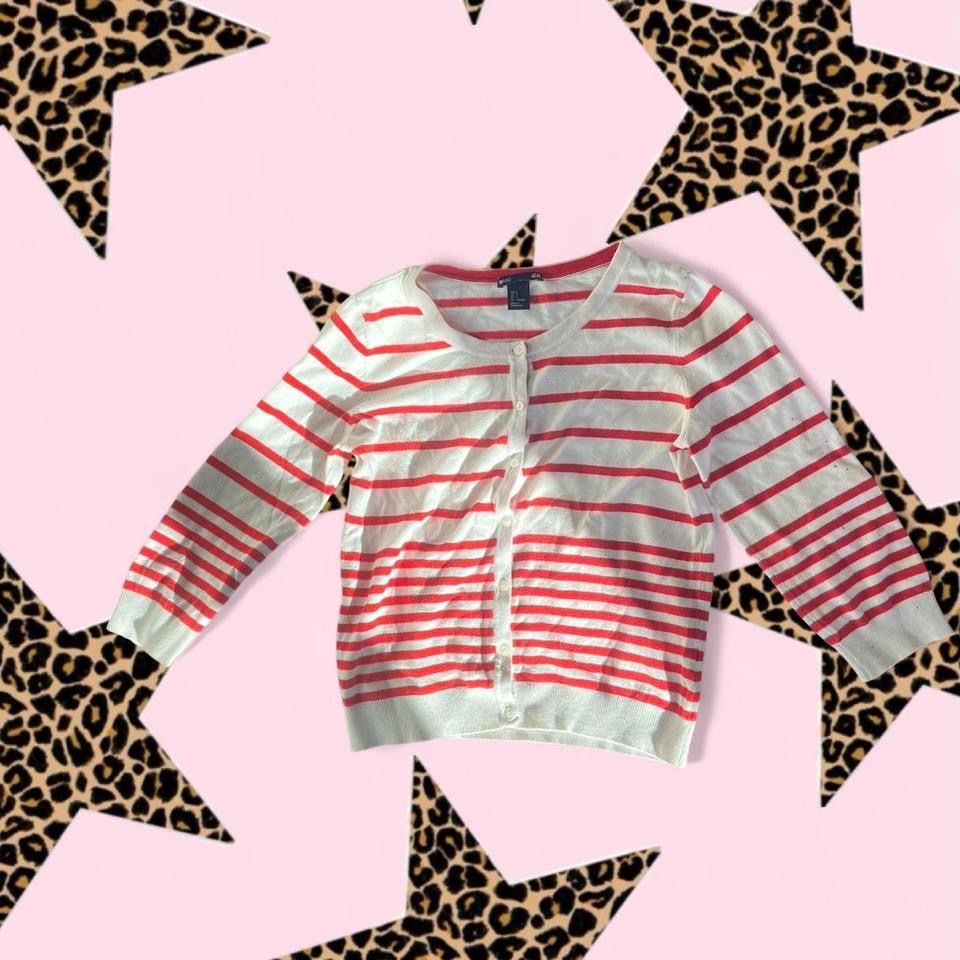 H&M Pulls & Sweat-shirts: white/red striped cardigan S H&M  – D'occasion à Spiegel b. Bern par pre1ovedthreads 1