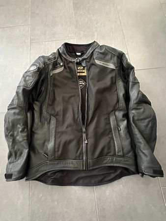 Motorrad-Tourenjacke Herren, Held, Leder/Textil, Grösse M