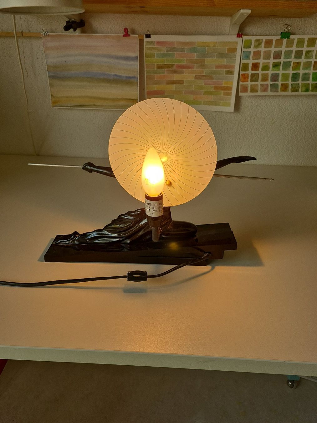 Lampen: Art Déco Stil Tischlampe – Gebraucht aus Villmergen von Platinus 4