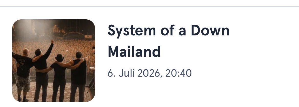 Biglietti: System of a down in Milano 06.07.26 – Nuovo (secondo la descrizione) da Visperterminen venduto da alice_im_wonderland