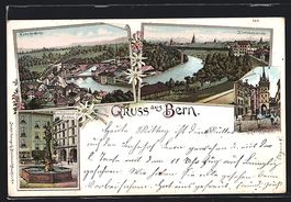 Litho Bern, Eisenbahnbrücke, Marktgasse