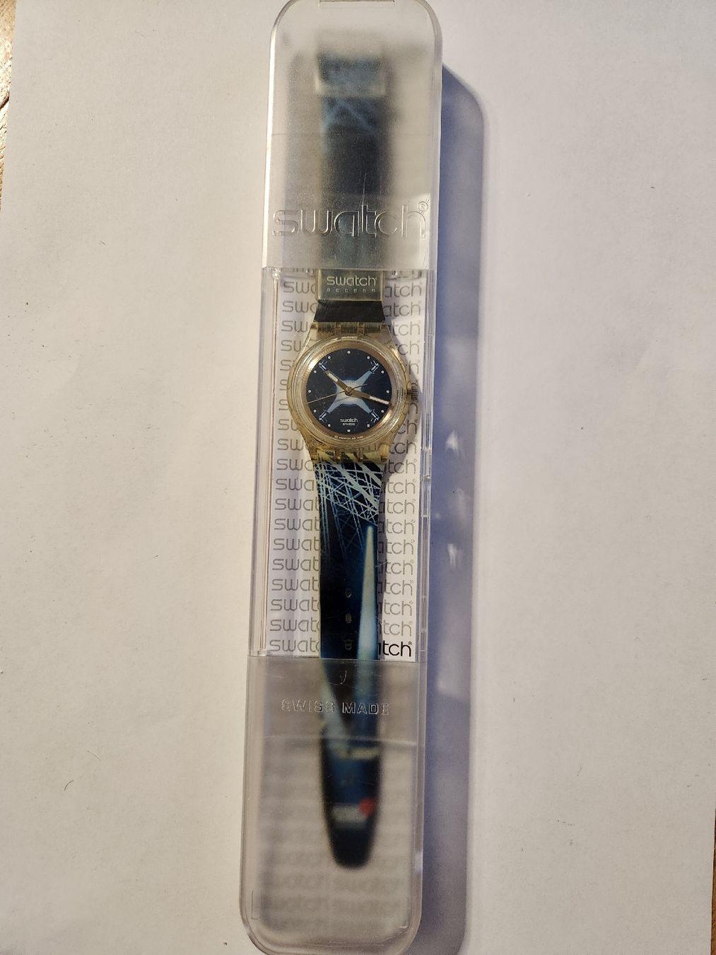 Swatch Orologi: Montre Swatch Access "Stade de Suisse" SKK2000 Full set – Usato da Territet venduto da Cenh 2