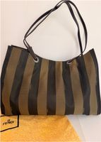 Vintage - Fendi - Pequin Shopper - Roll Tote - Pequin Muster
