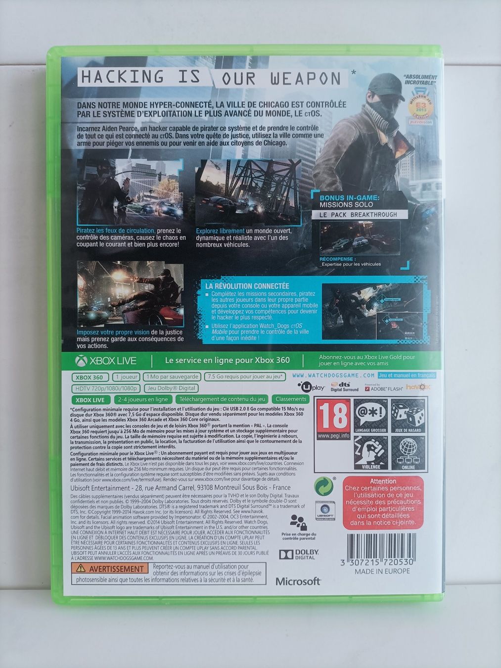 Microsoft Spiele: XBOX 360 Watch Dogs Ubisoft - Microsoft – Gebraucht aus crans montana von AB3963 2