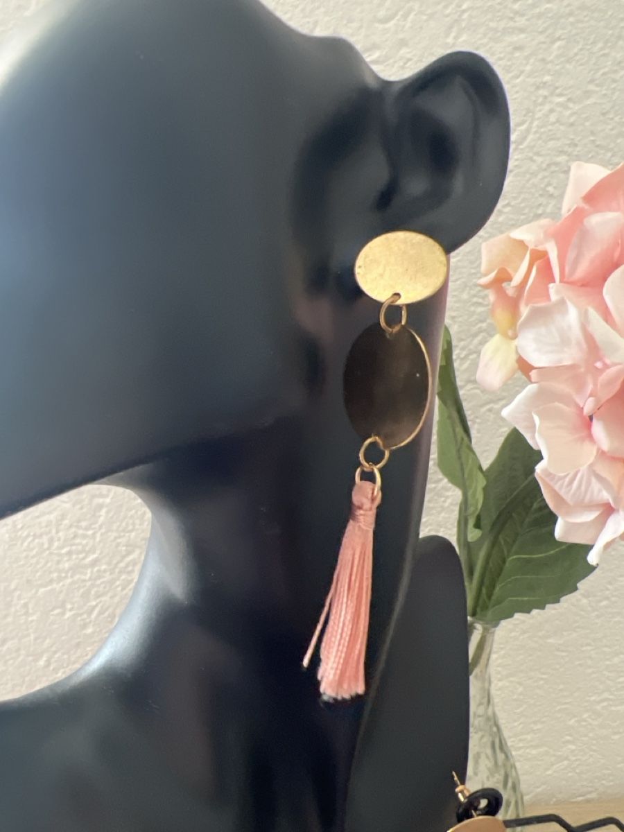 Orecchini pendenti & Orecchini a lobo: Elegante Ohrringe Goldig mit Quasten – Usato da Seon venduto da Sunny-Schmuck78 1