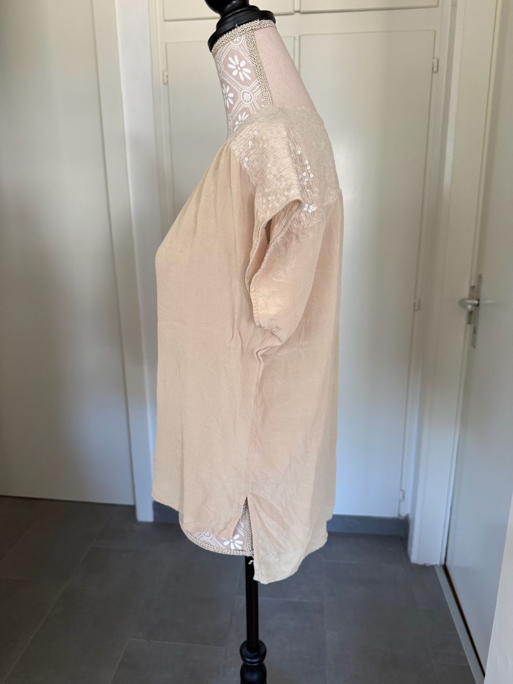 Top: Alberto Bini - Top - S/M - soie – Usato da Sion venduto da accroshoes 1