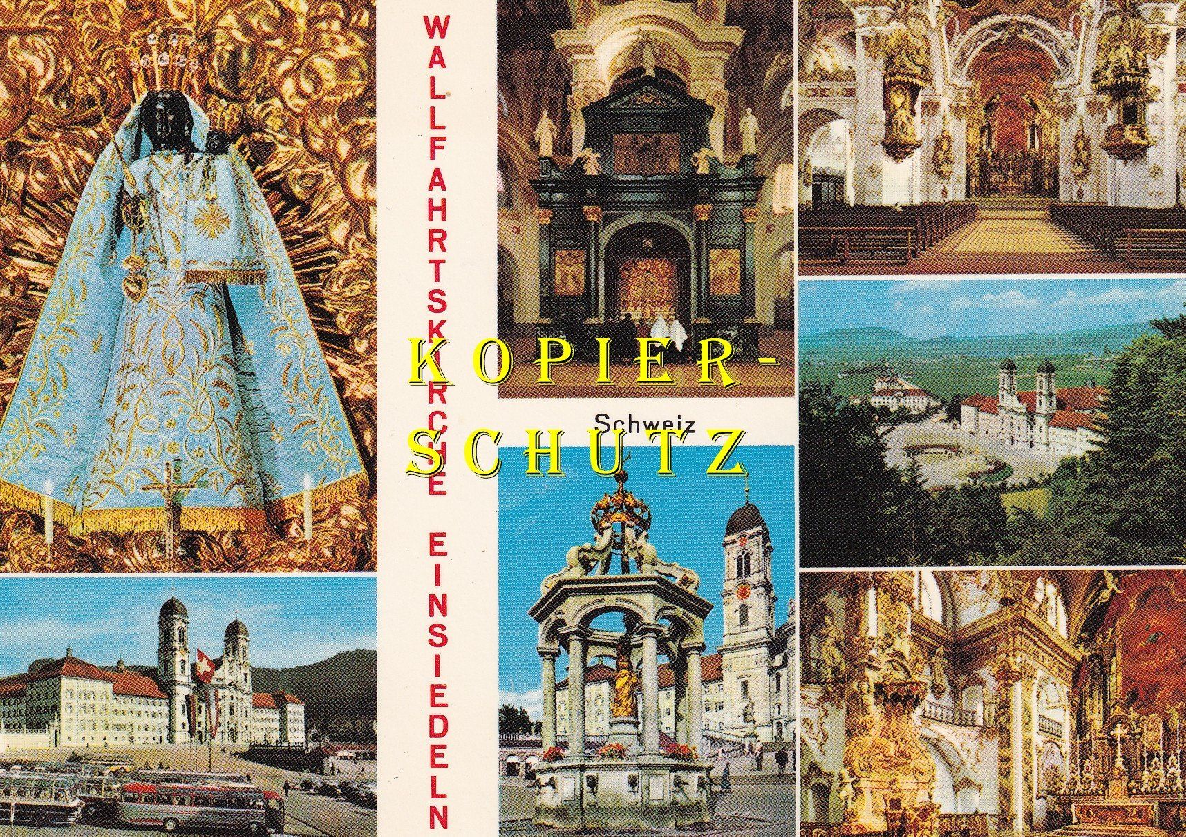 Cartoline postali: Wallfahrtskirche Einsiedeln (7 Ansichten) /ay – Usato da Hombrechtikon venduto da Rudolf07