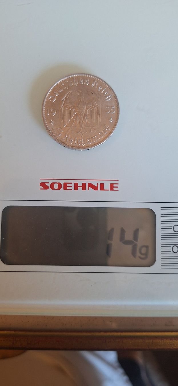 Tutti le monete: 5 Reichsmark 1935, 900er Silber mit Garnisonkirche – Usato da Laupen BE venduto da Ich-kauf-es