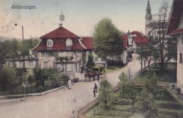 Grosswangen Postgebäude mit Postkutsche