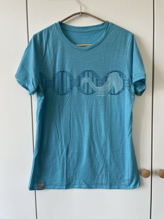 ICEBREAKER Merino Shirt Damen Gr. L – Hellblau/Türkis