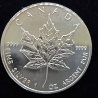 Kanada Maple leaf 1991 999/1000 1 Unze