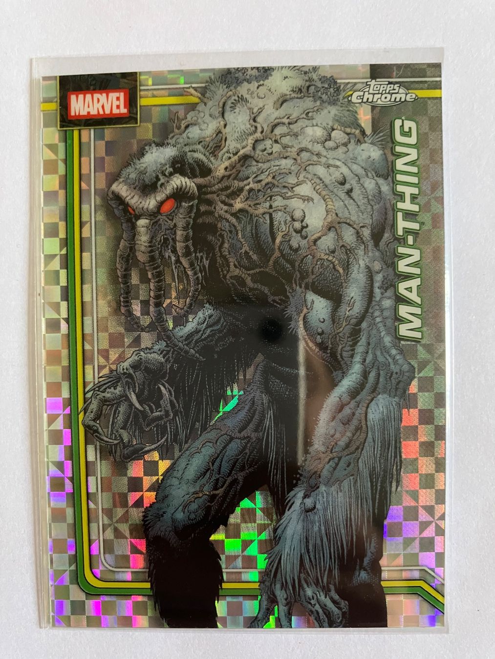Topps Carte collezionabili: Marvel Topps Chrome Man-Thing Refractor  Nr 075 – Nuovo (secondo la descrizione) da Schaffhausen venduto da Zappelfry
