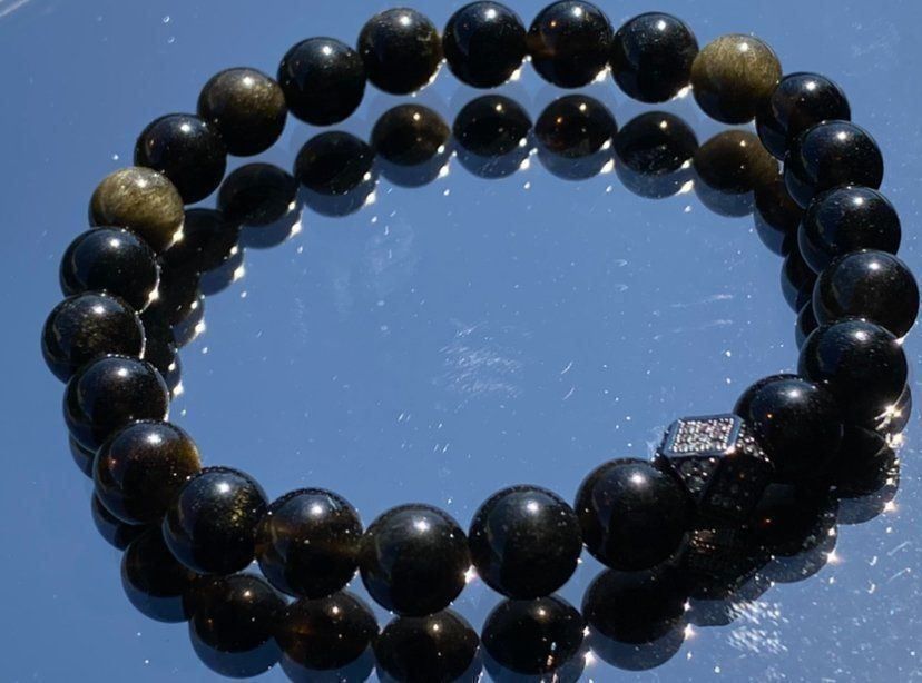 Bracciali & Braccialetti: Armband mit Gold-Obsidian – Nuovo e nell'imballaggio originale da Matten b. Interlaken venduto da kero71 4