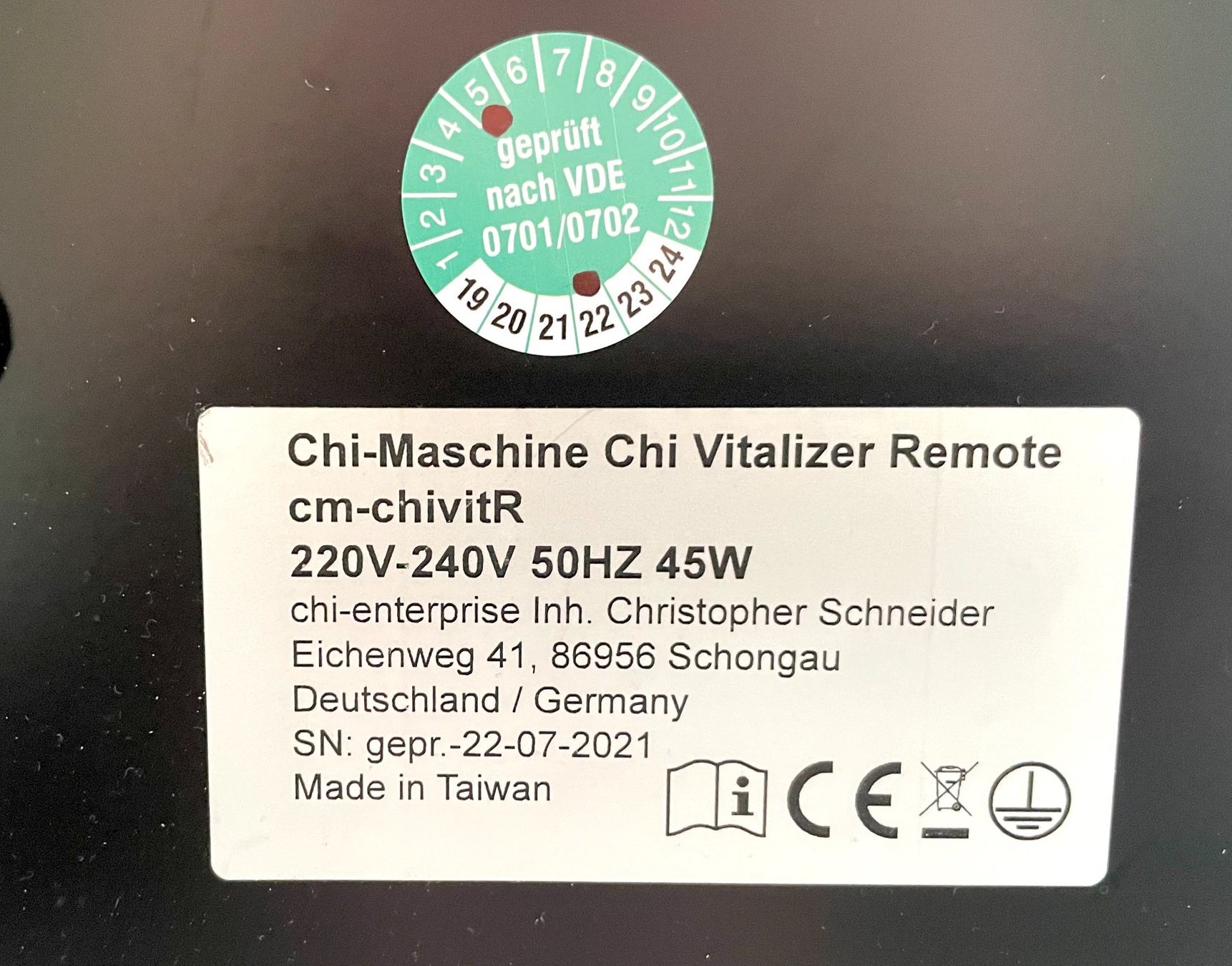 Dispositivi per massaggi: Chi Maschine Vitalizer Classic mit Remote Control – Usato da Basel venduto da Wind_Sniffer 5