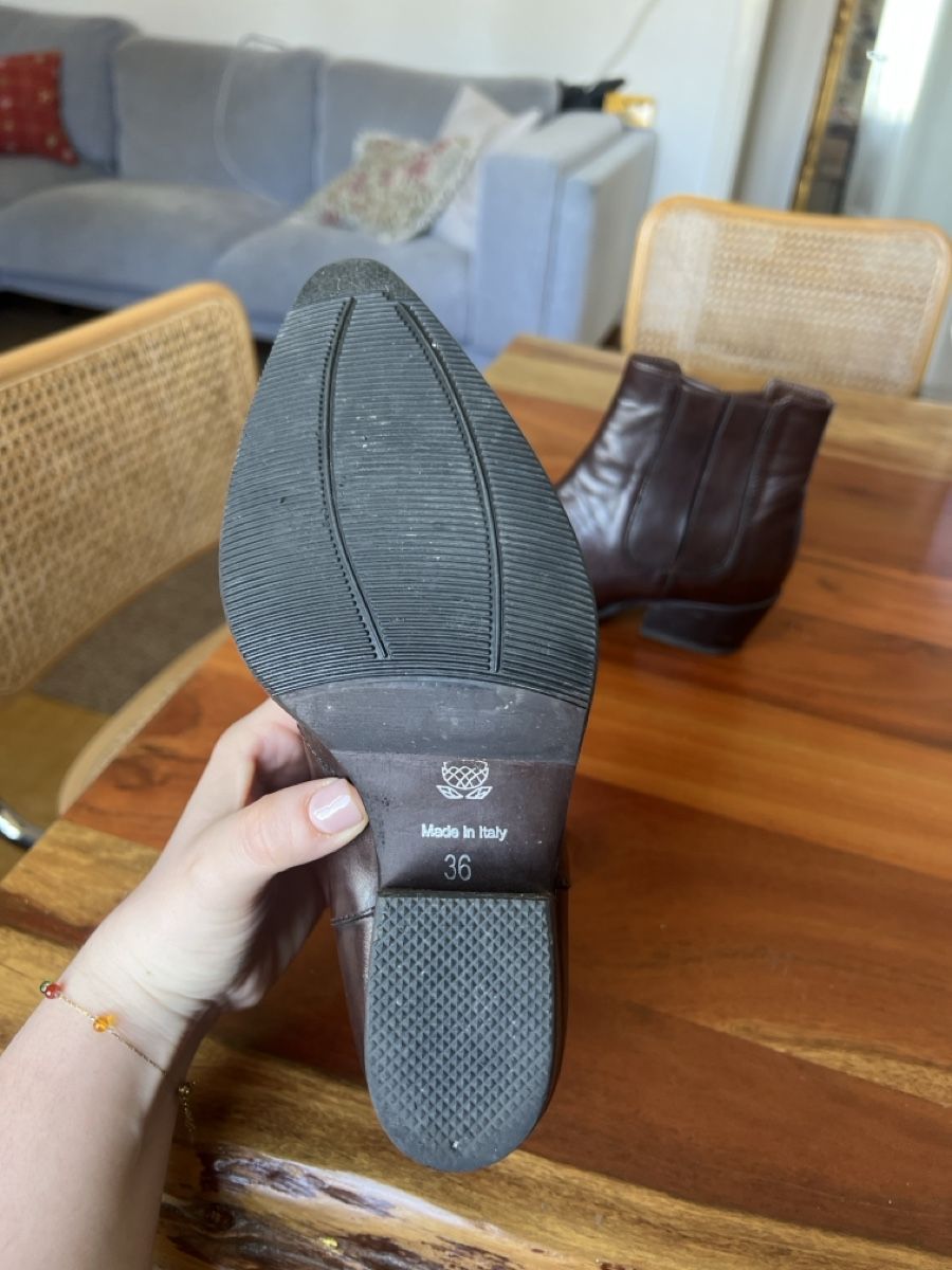Navyboot Scarpe da donna: Braune Lederstiefel / Stiefeletten, Gr. 36 – Nuovo (secondo la descrizione) da Zollikofen venduto da AdrianaKreuz98 1