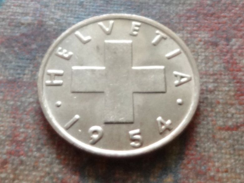 Tutti le monete: 1 Rp. 1954  (B) – Usato da Romanel-sur-Lausanne venduto da Swift13