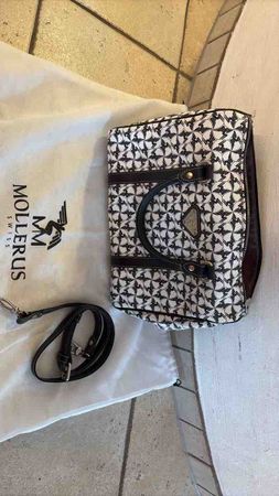 Maison Mollerus Handtasche schwarz weiss neuwertig