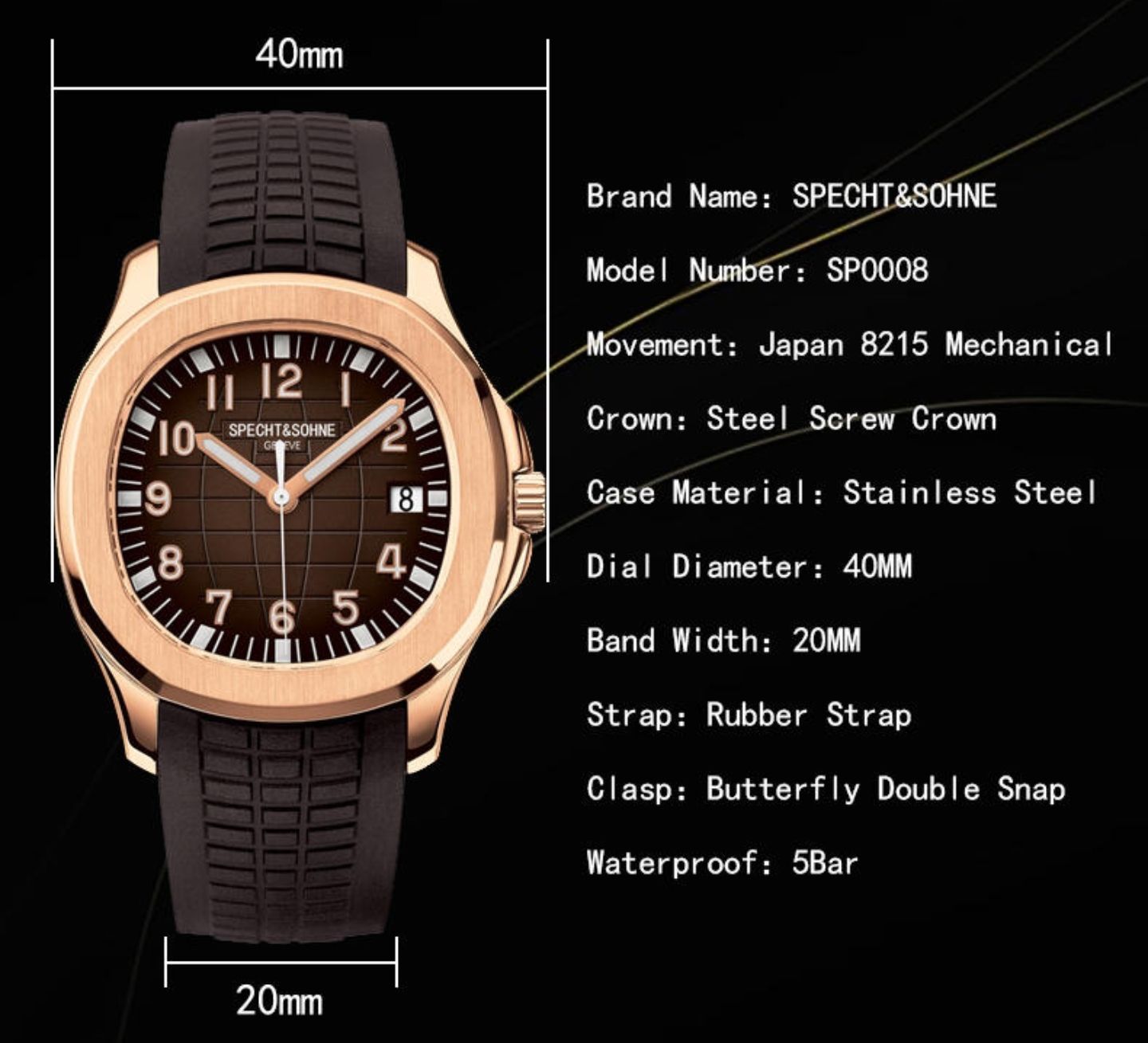 Uhren: Specht & Söhne Geneve automatik Uhr – Neu (gemäss Beschreibung) aus Suhr von ChronixChronometer 8