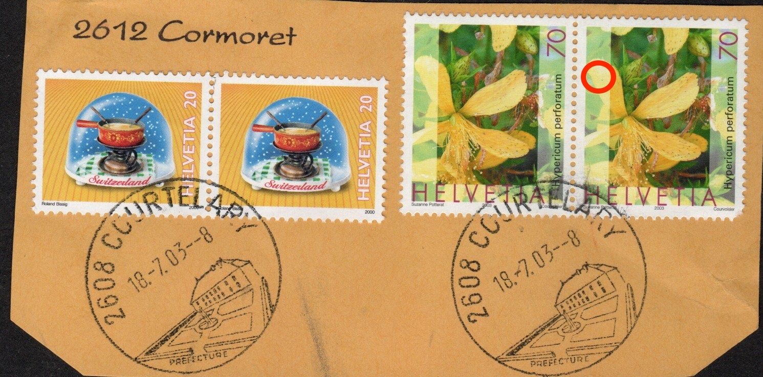 Tutti i francobolli: 038b CH "COURTELARY"/Dif. – Usato da Breganzona venduto da dede46