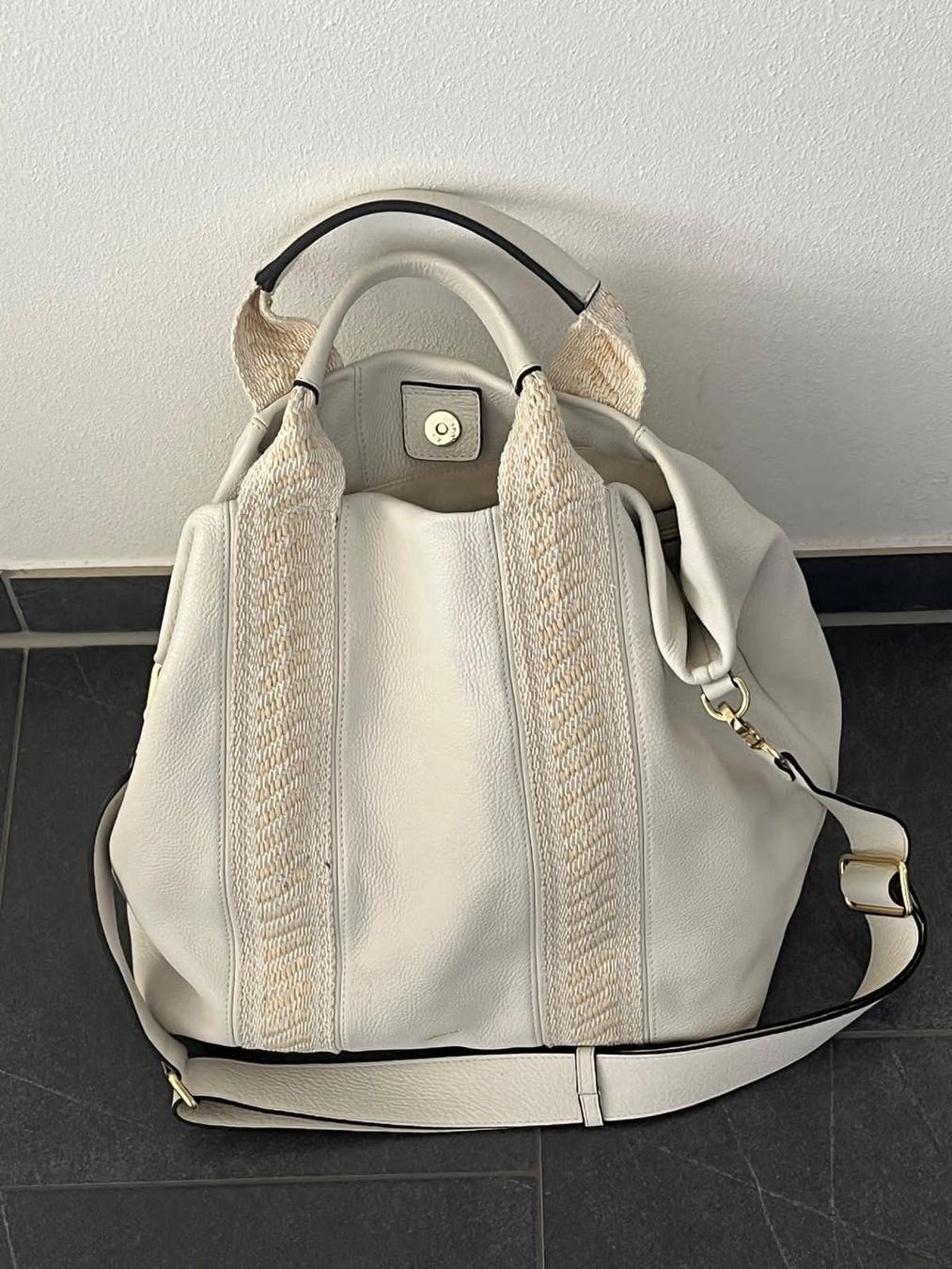 Abro Taschen für Damen: abro Shopper weiss – Gebraucht aus Romanshorn von Sophielang 1