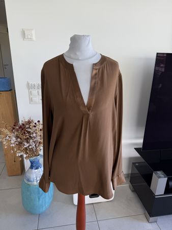 Insieme Bluse braun Grösse 38 Seide neuw.