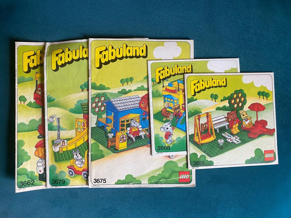 Set von 5 Lego Fabuland Bauanleitungen (1987/86) (Gebraucht) in ...